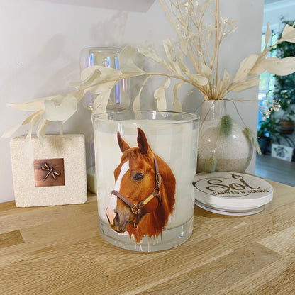 Quarter Horse Watercolour Xlarge Candle_Sol Candles &amp; Scents