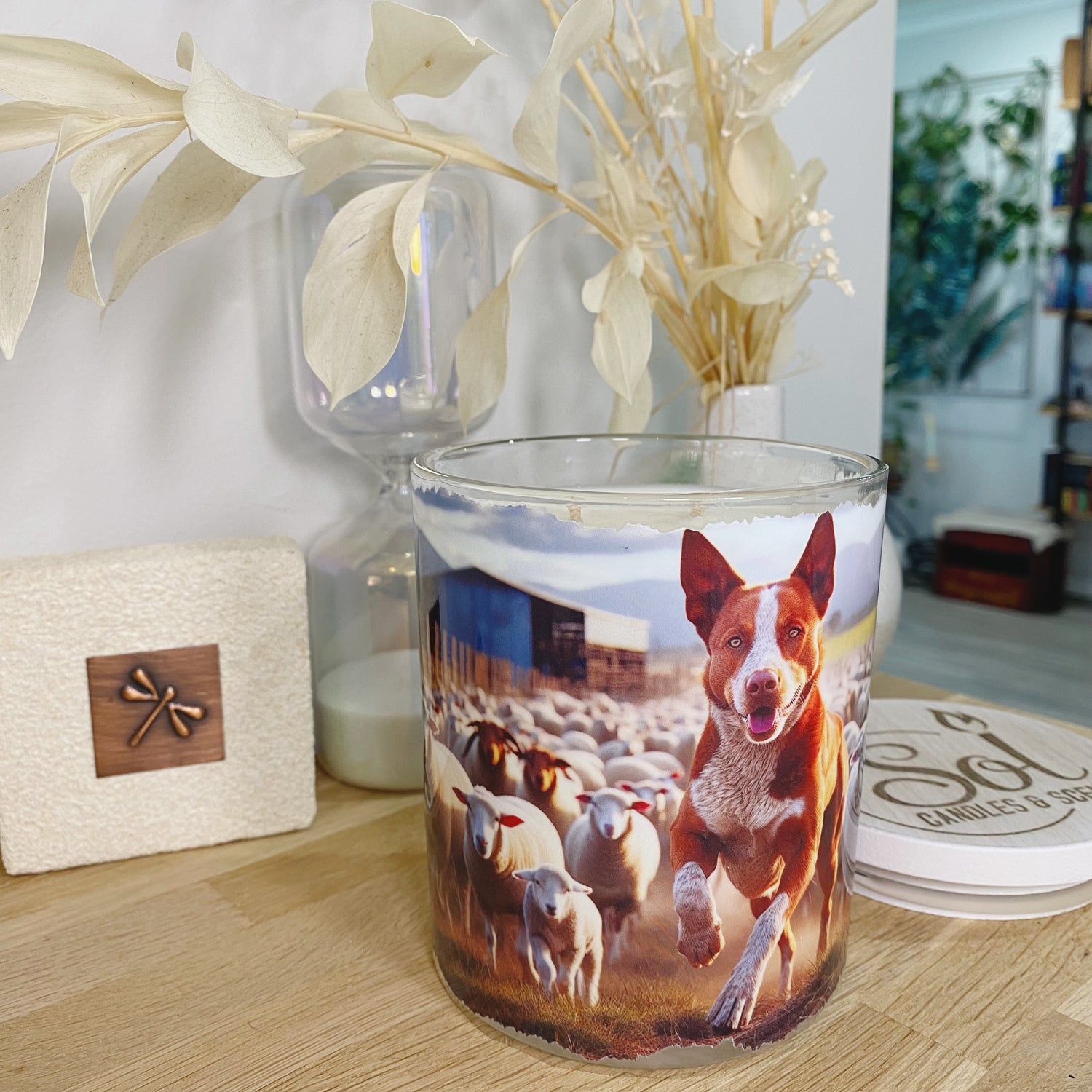 Australian Red Heeler Cattle Dog Xlarge Candle