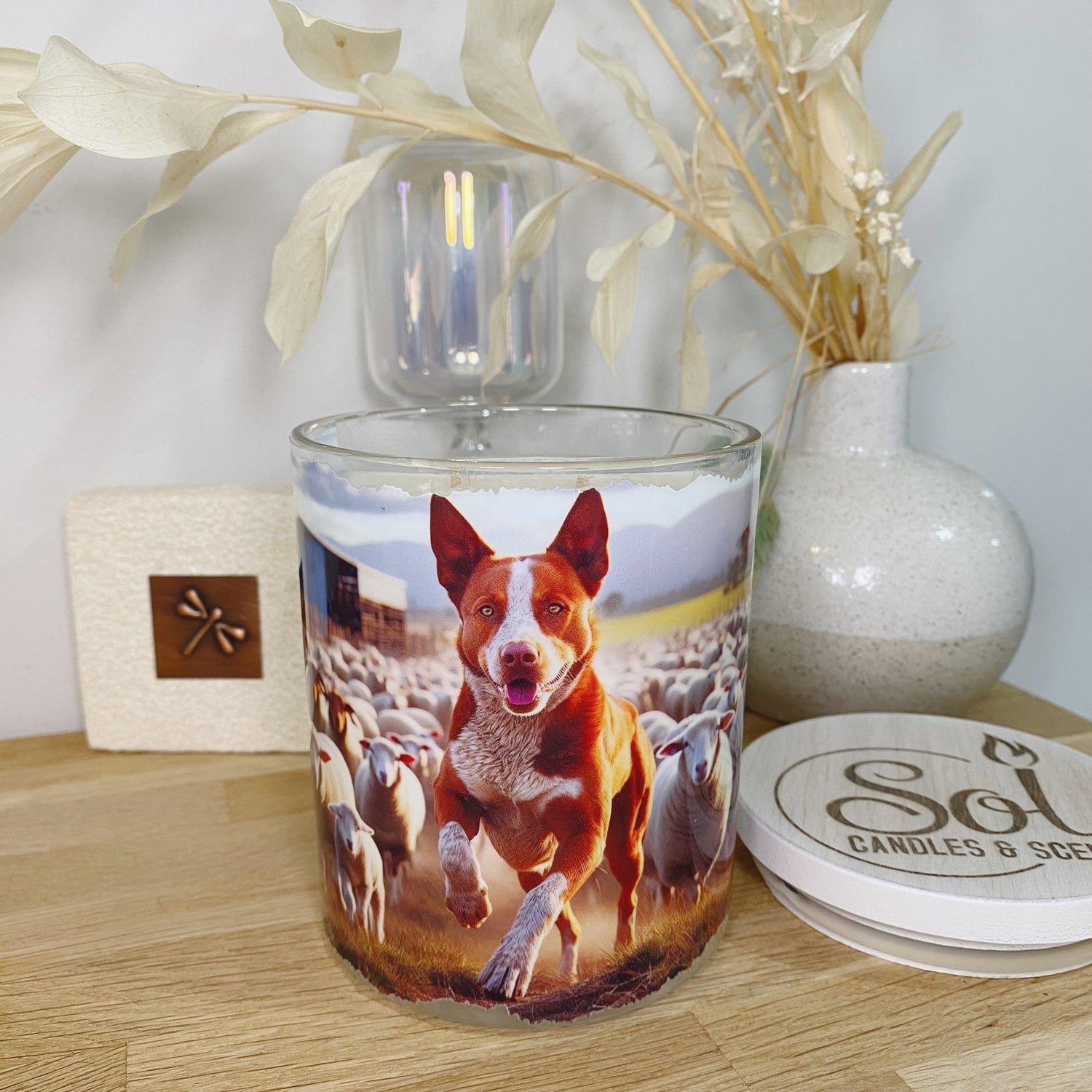 Australian Red Heeler Cattle Dog Xlarge Candle