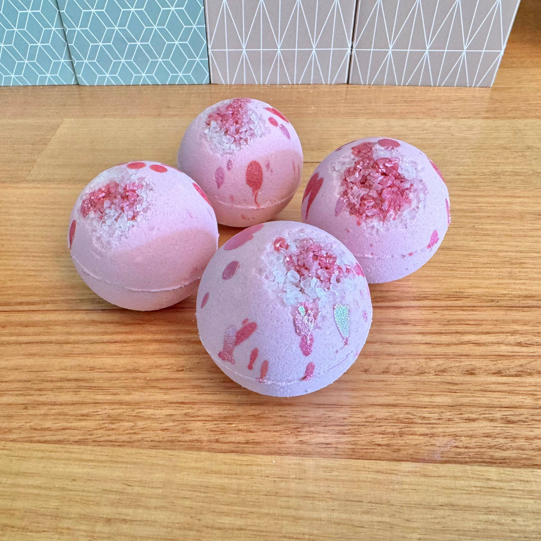 Rose Quartz Goat Milk Bath Bomb_Sol Candles & Scents