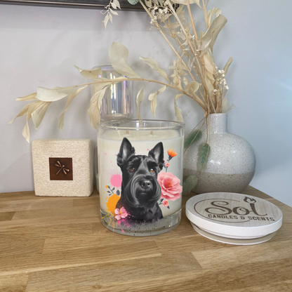 Scottish Terrier Floral Xlarge Candle