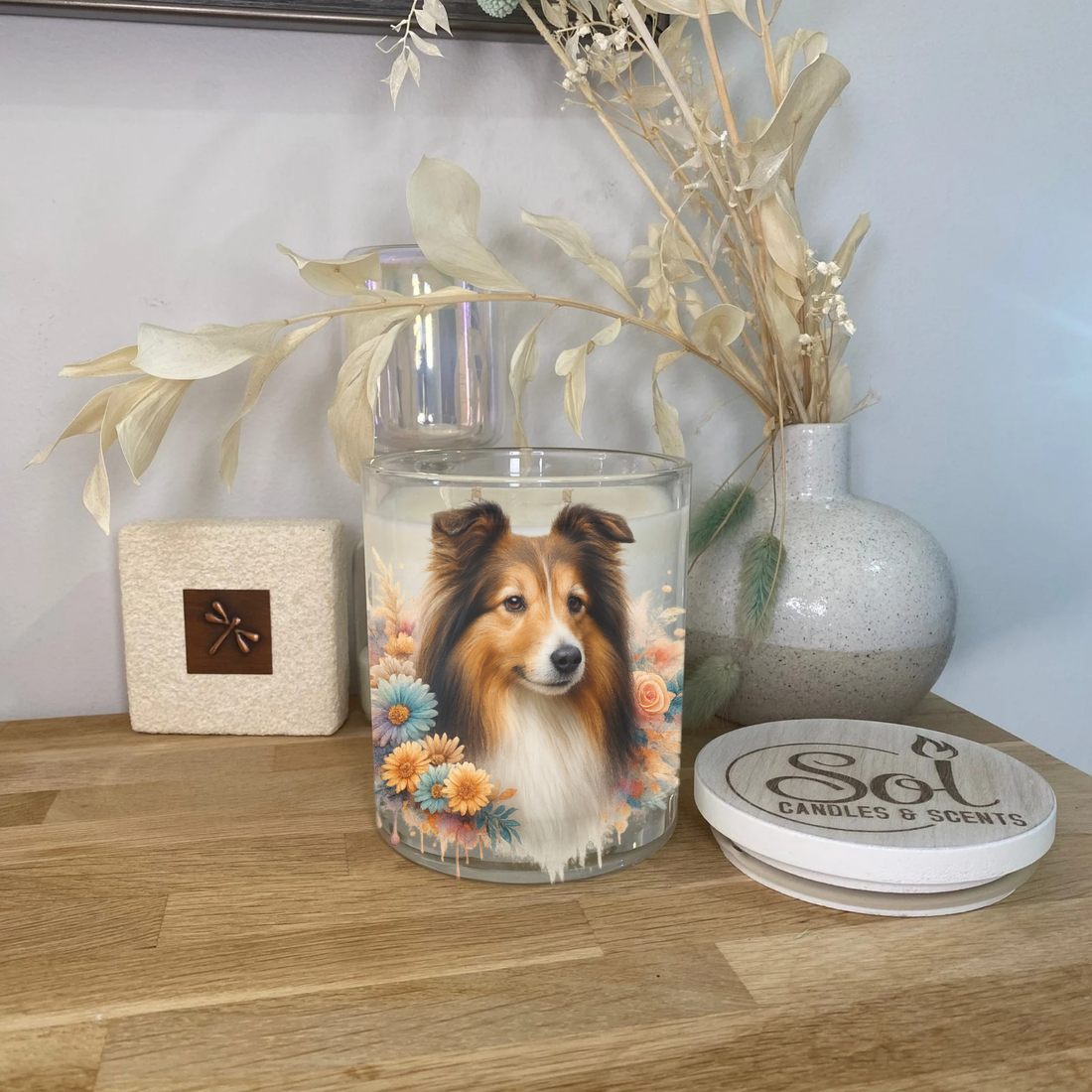 Shetland Sheepdog Xlarge Candle_Sol Candles &amp; Scents