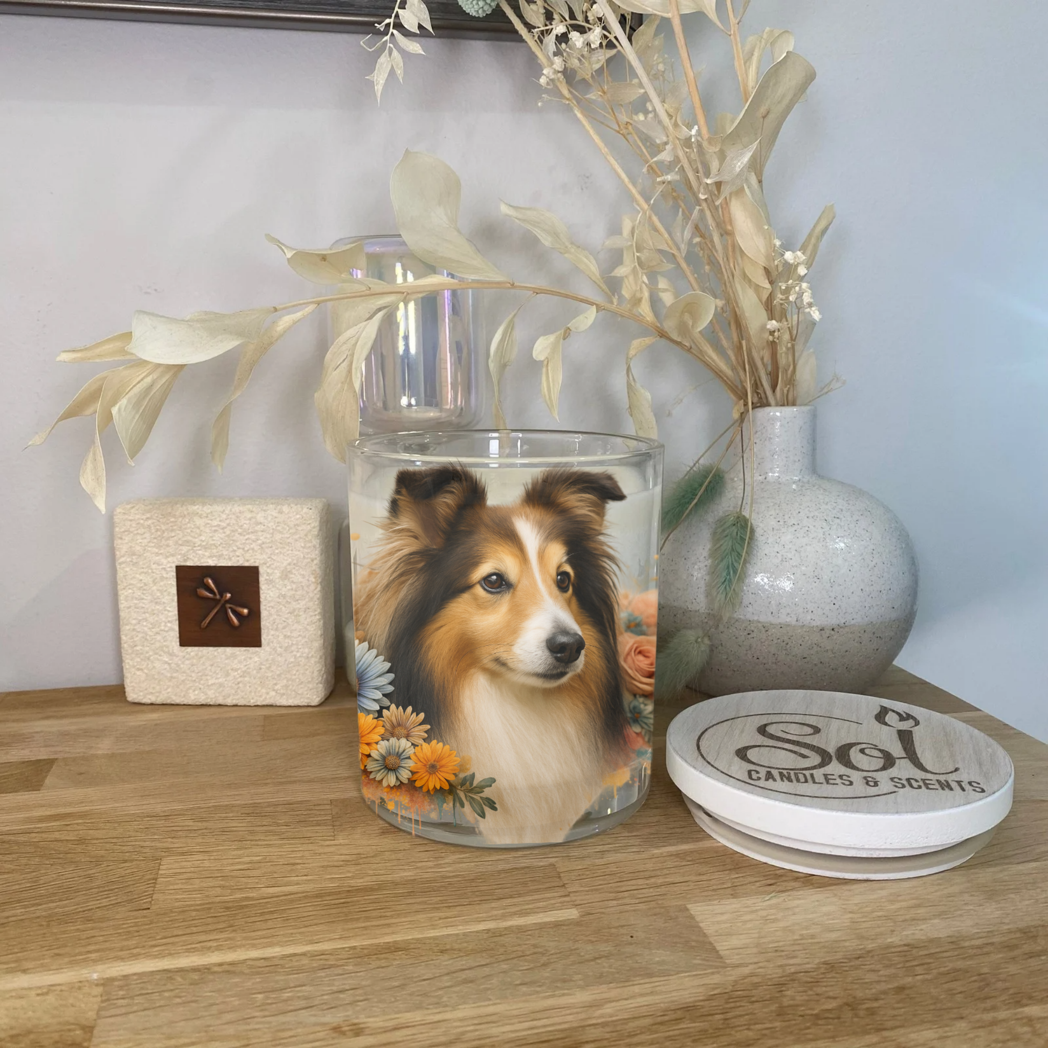 Shetland Sheepdog Xlarge Candle_Sol Candles &amp; Scents