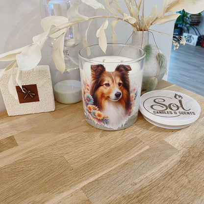 Shetland Sheepdog Dog Candle_Made in Queensland