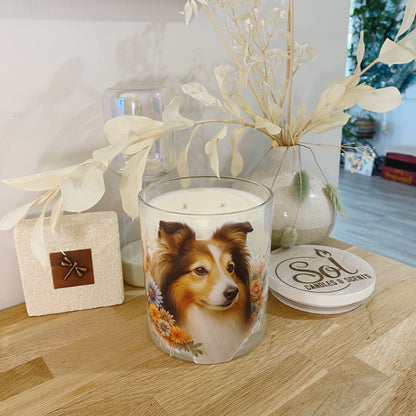 Shetland Sheepdog Candle_Refillable_Australian Made