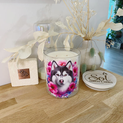 Siberian Husky Proud Looking Xlarge Candle_Made in Australia