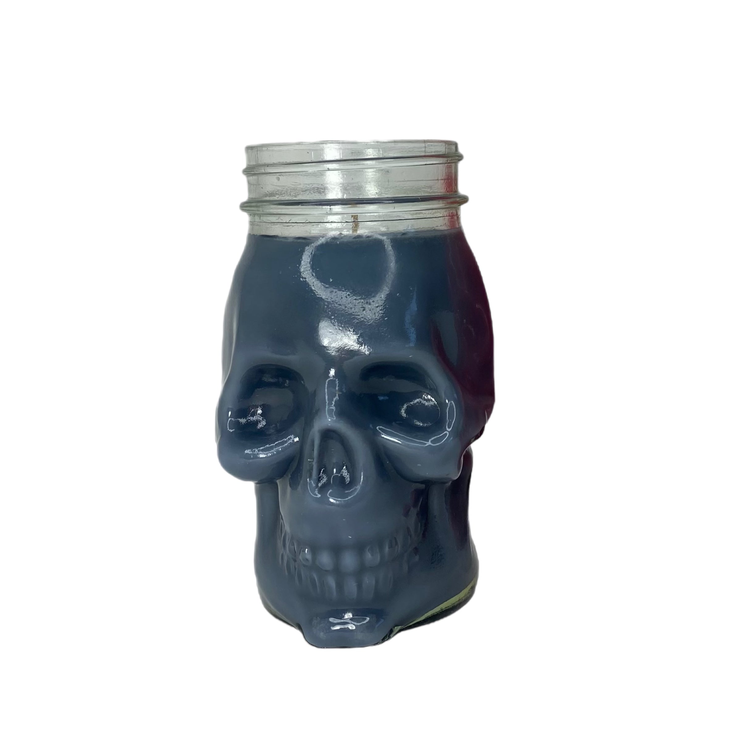 Halloween Skull Black Candle