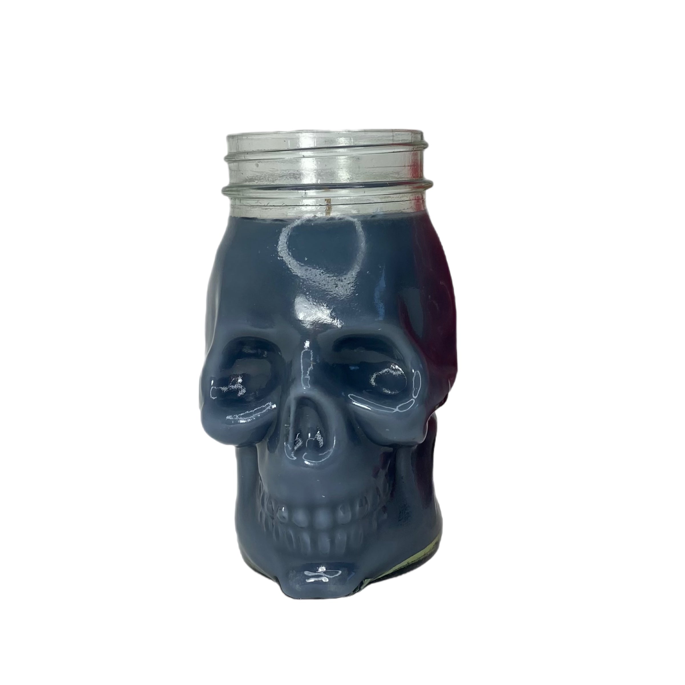 Halloween Skull Black Candle
