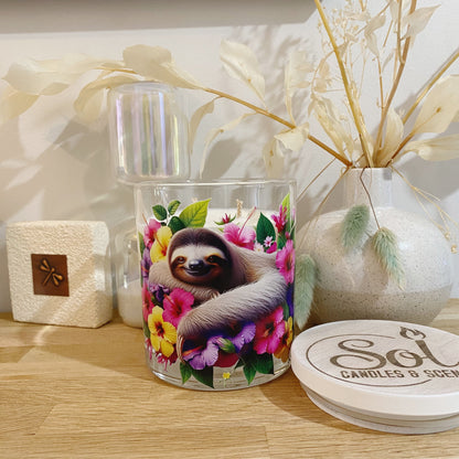 Sloth Hibiscus Xlarge Candle_Sol Candles &amp; Scents