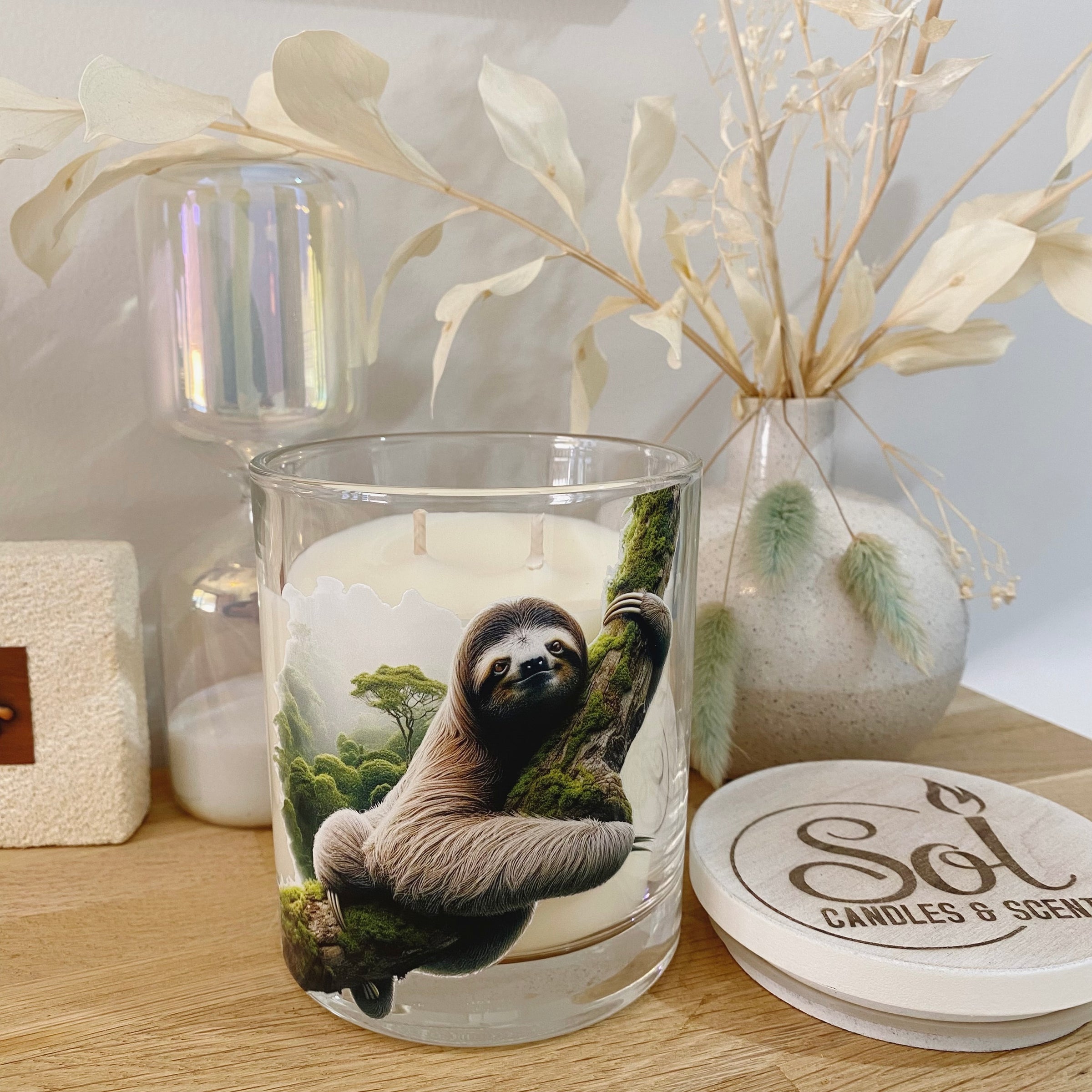 Sloth Tree Cute Xlarge Candle_Unique Candle_Australian Made