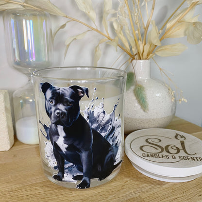 Staffy Black Xlarge Candle_Sol Candles &amp; Scents_Refillable