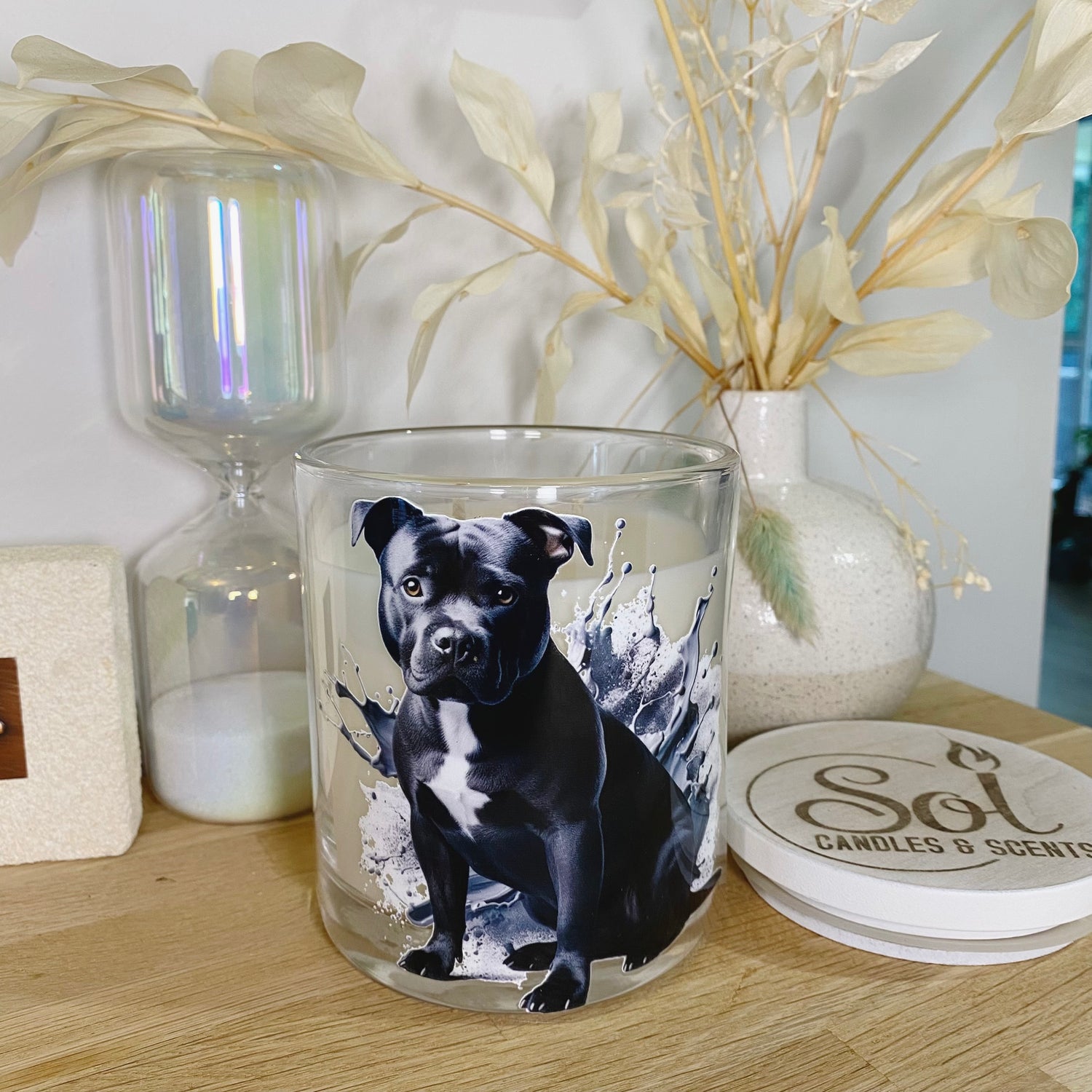 Staffy Black Xlarge Candle_Sol Candles &amp; Scents