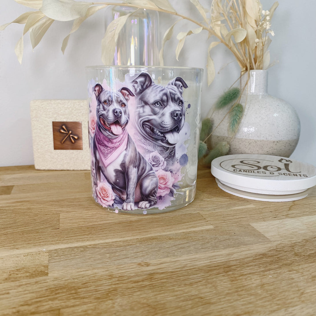 Staffy Roses Xlarge Candle_Sol Candles &amp; Scents