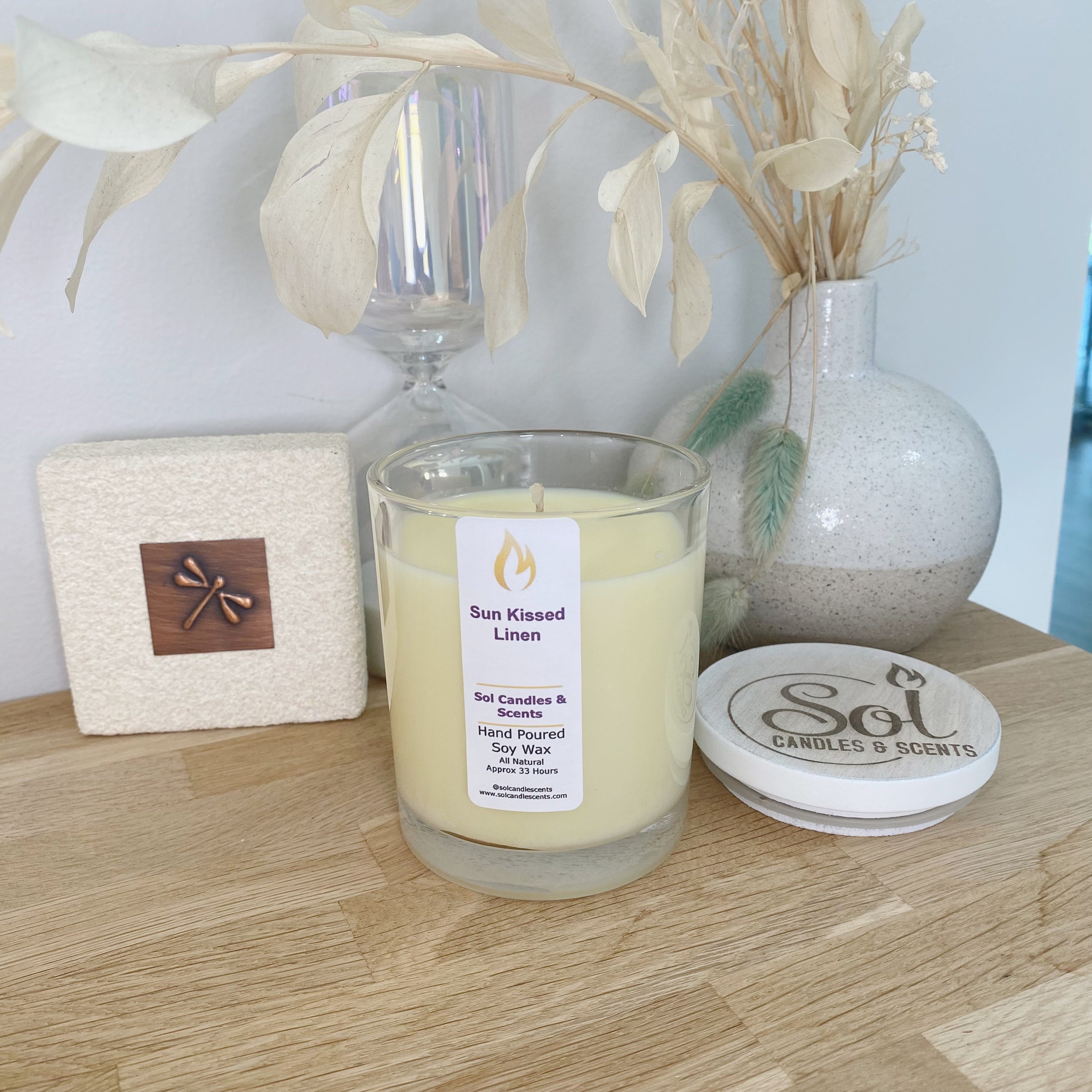 Sun Kissed Linen Candle