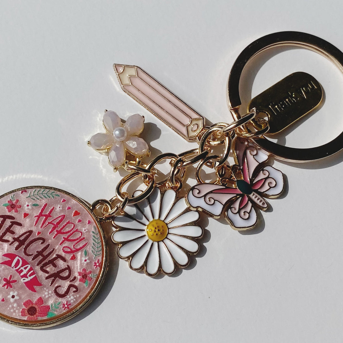 Teachers, Butterfly, Daisy, Pencil Keychain_Sol Candles & Scents