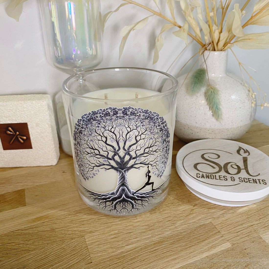 Tree Of Life Warrior Xlarge Candle_Sol Candles &amp; Scents_Refillable