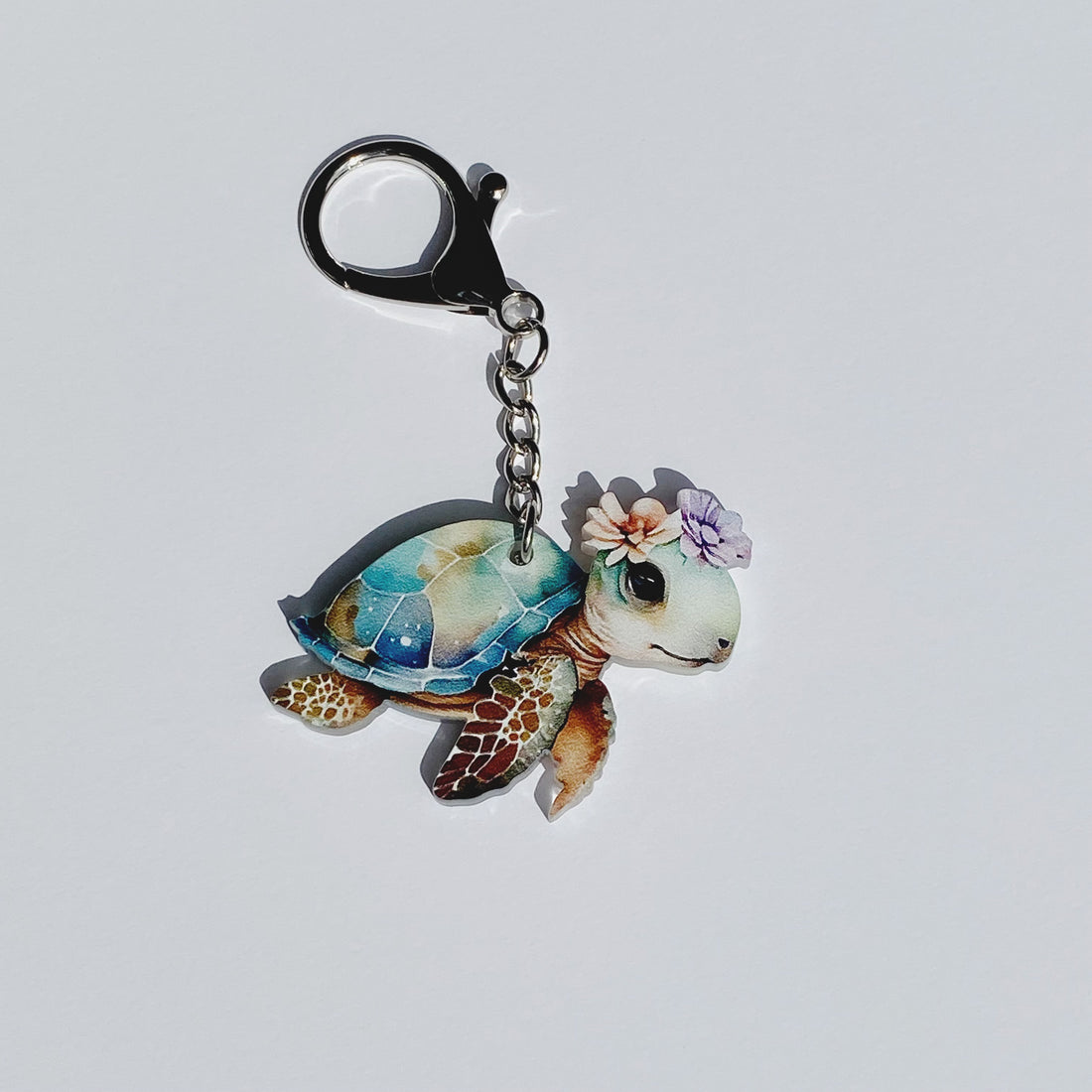 Turtle Blue Keychain