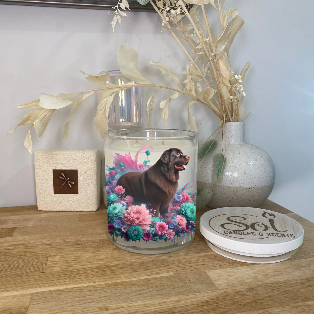 New Founderland Chocolate Floral Xlarge Candle