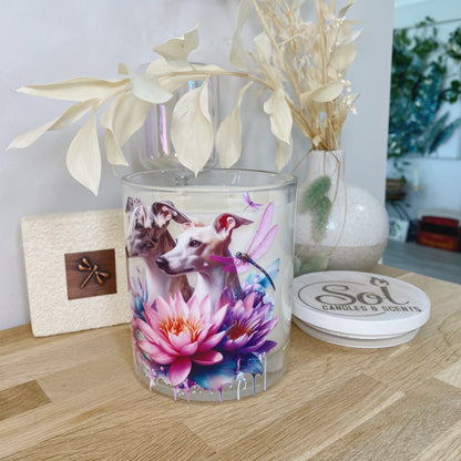 Whippet Dragonfly Lilly Xlarge Candle