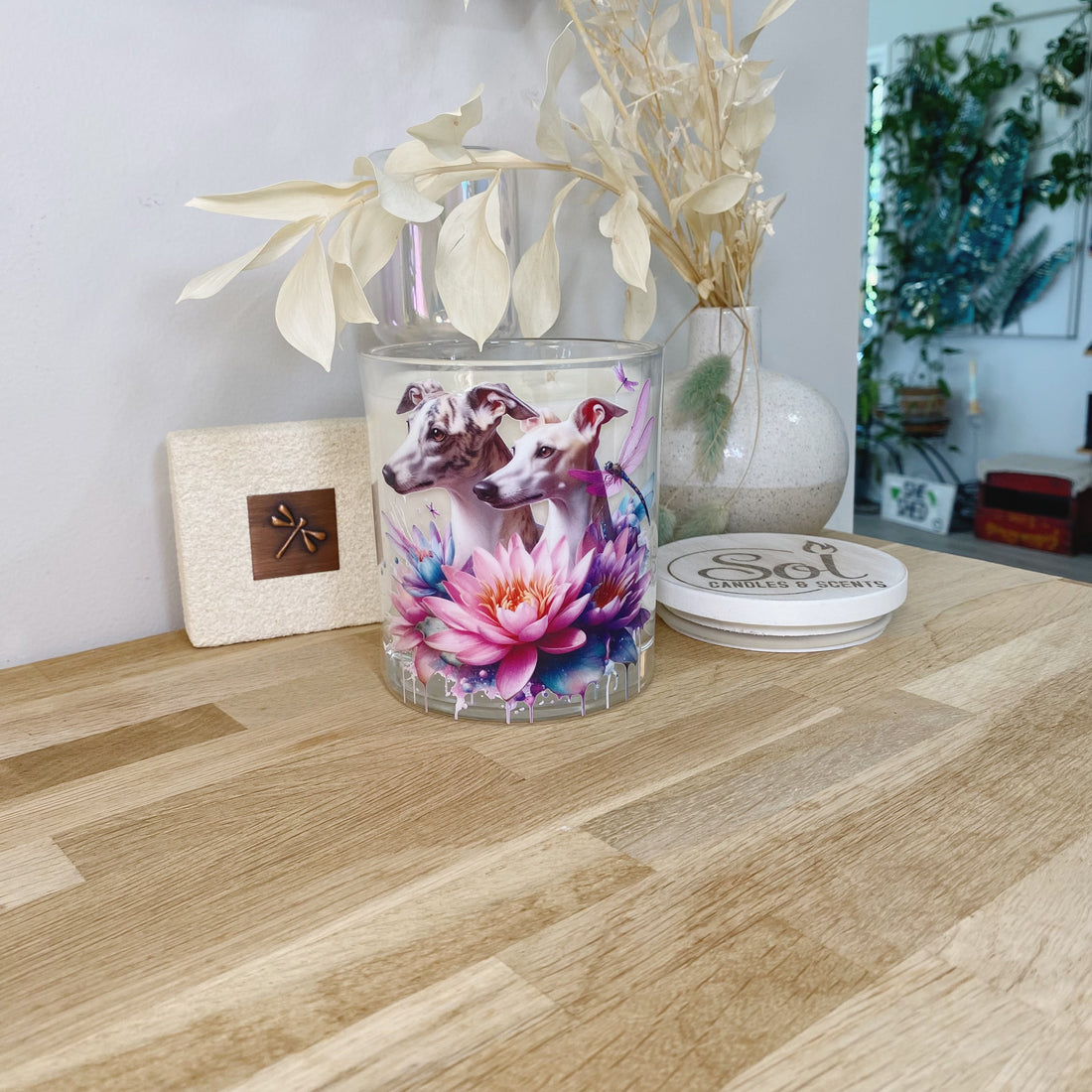 Whippet Dragonfly Lilly Xlarge Candle
