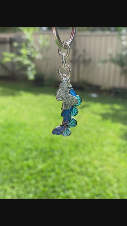 Butterfly Blue Keychain