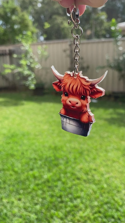 Mini Cow Keychain