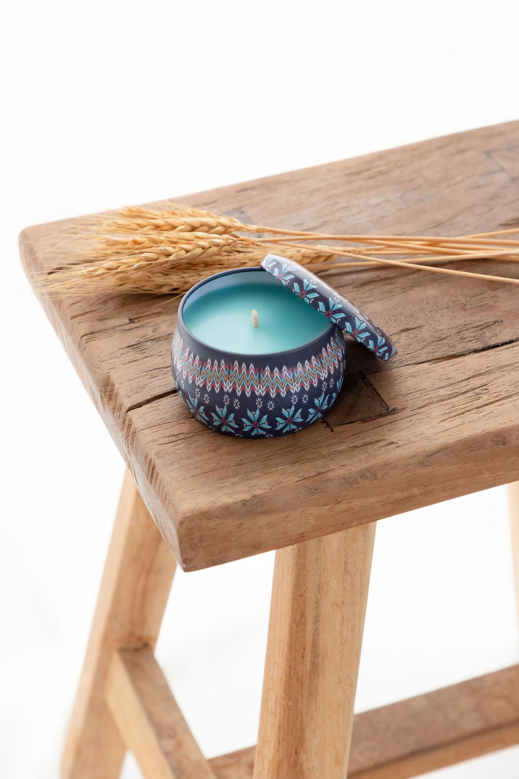 Turquoise Travel Tin Candle