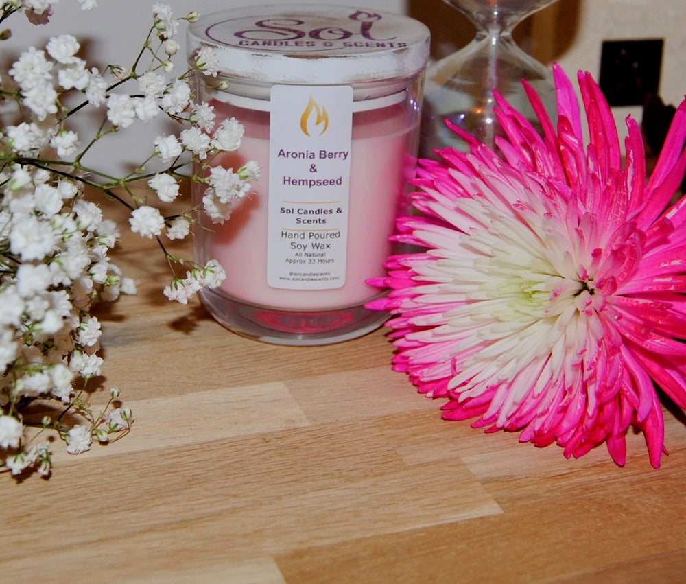 Aronia Berry &amp; Hempseed Soy Candle_Sol Candles &amp; Scents