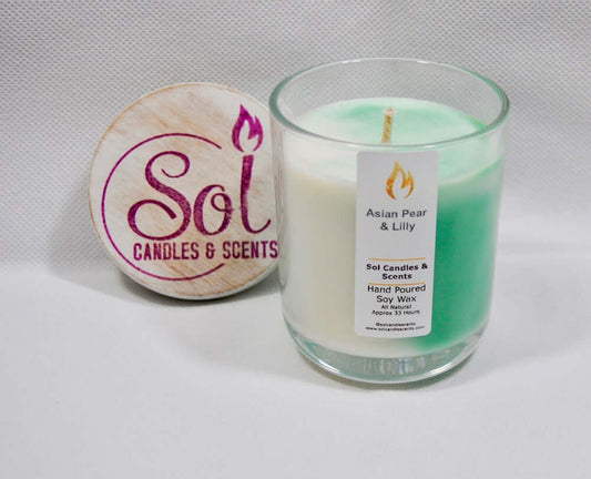 Asian Pear & Lilly Soy Candle_Sol Candles & Scents