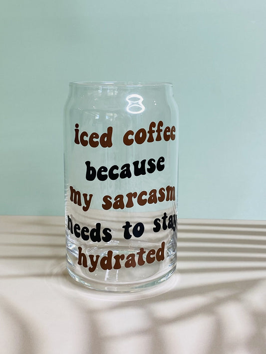 Beer Can Iced Coffee Sarcasm Glass_Sol Candles & Scents