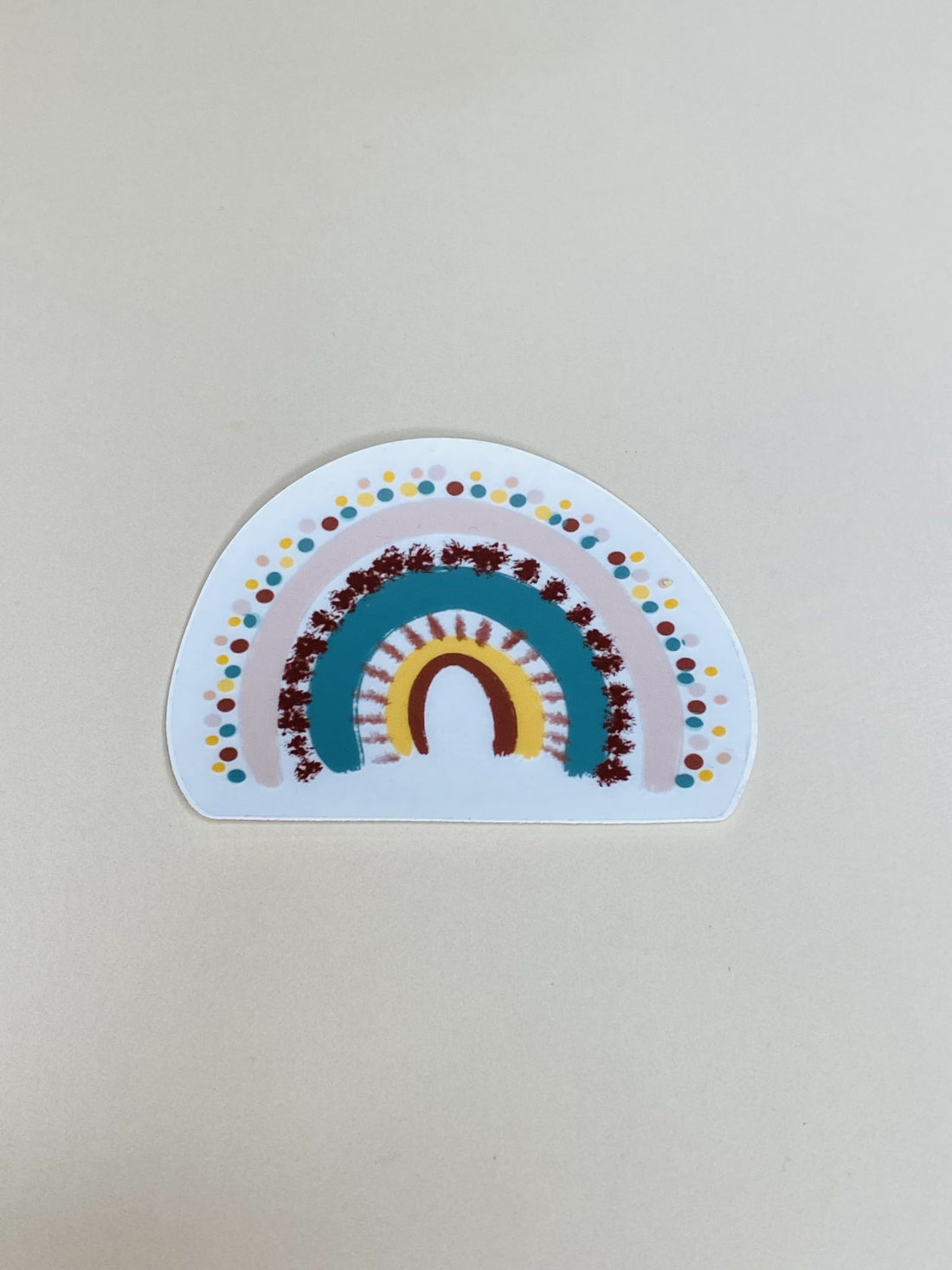 Boho Rainbow Clear Sticker