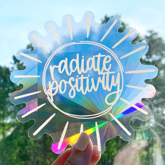 Radiate Positivity Sun Catcher Window Decal