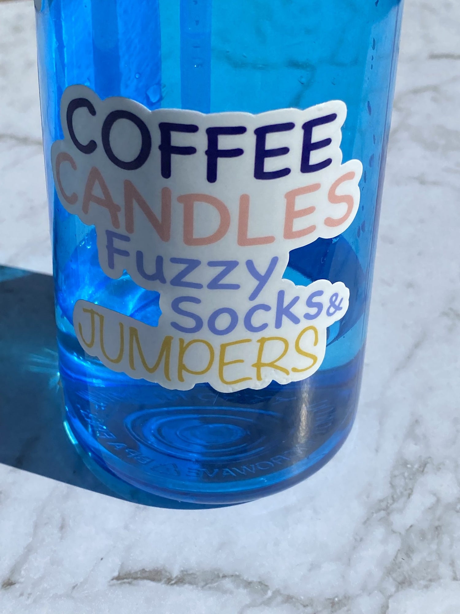 Coffee Candles Fuzzy Socks Jumpers Sticker