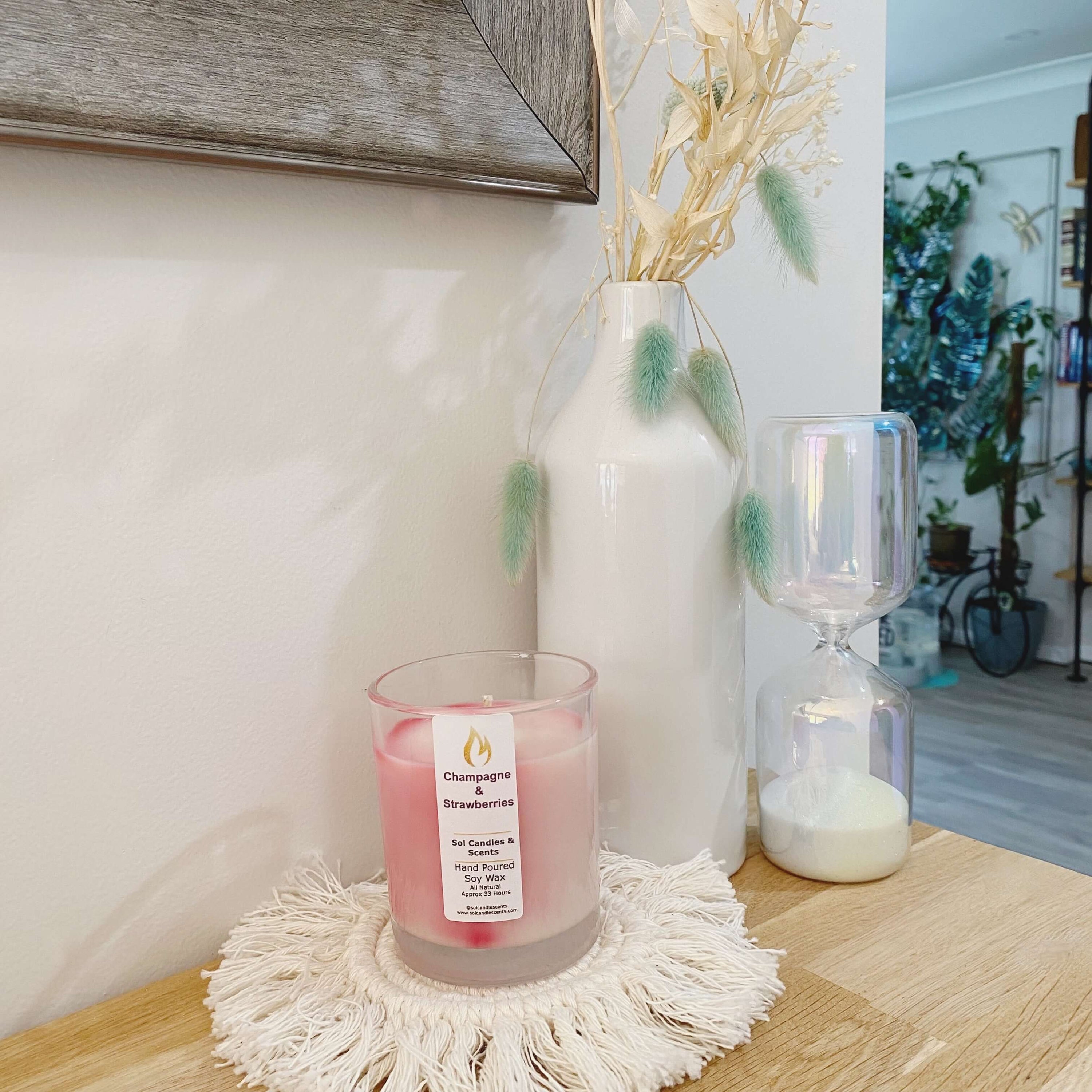 Champagne and Strawberries Candle