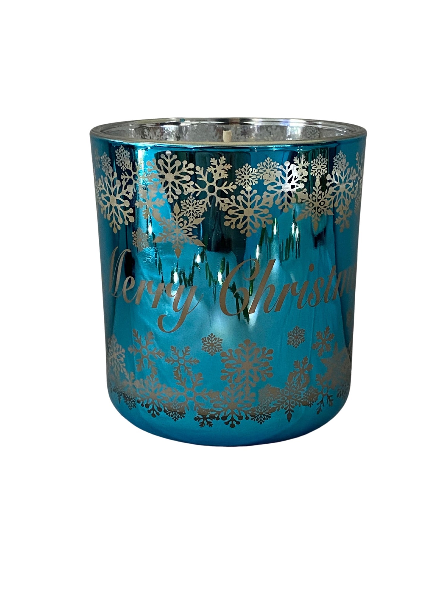 Christmas Snowflake Blue Jar