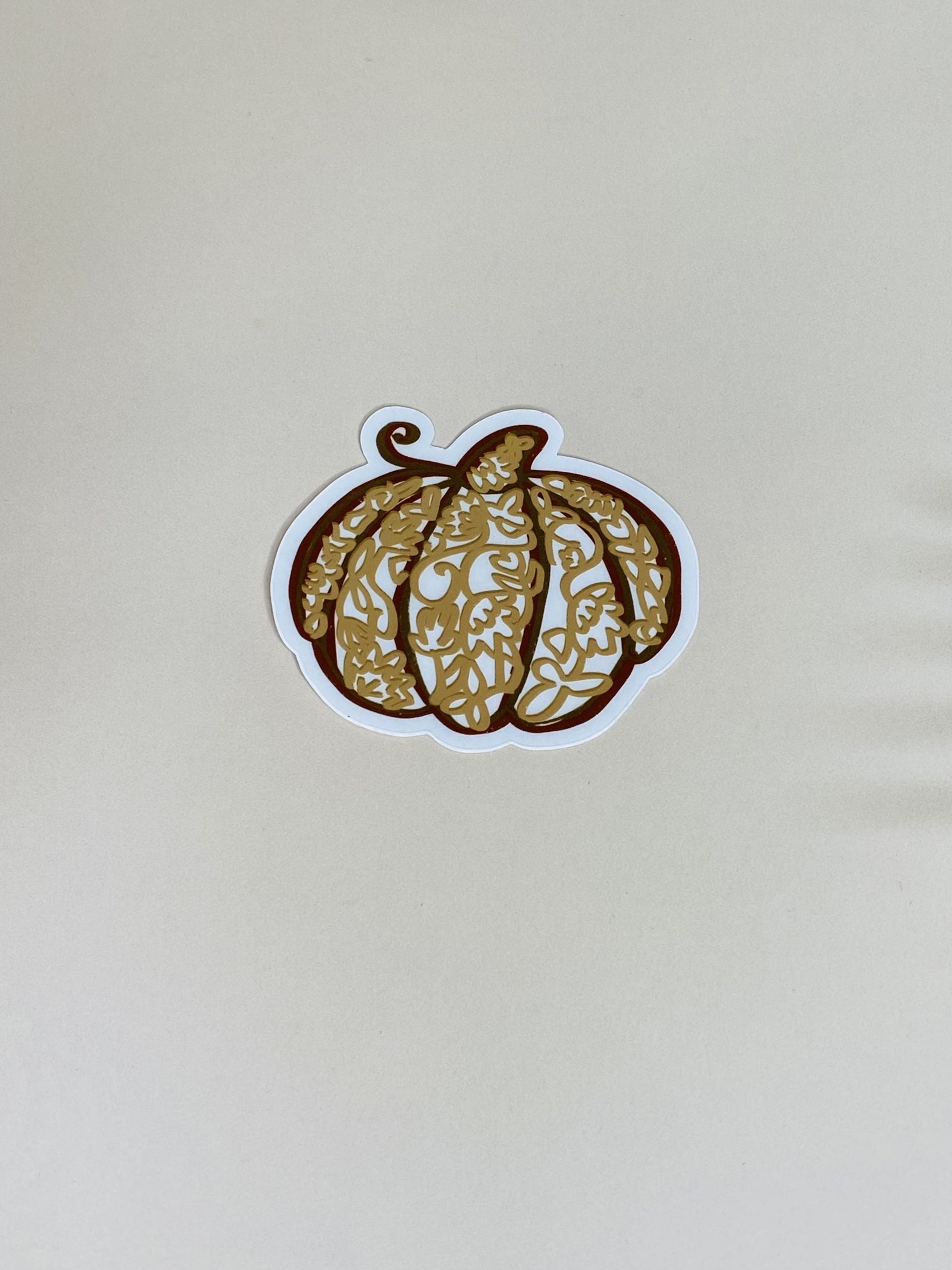 Pumpkin Clear Sticker
