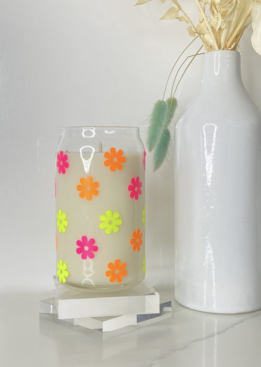 Fluro Daisy Candle_Sol Candles & Scents
