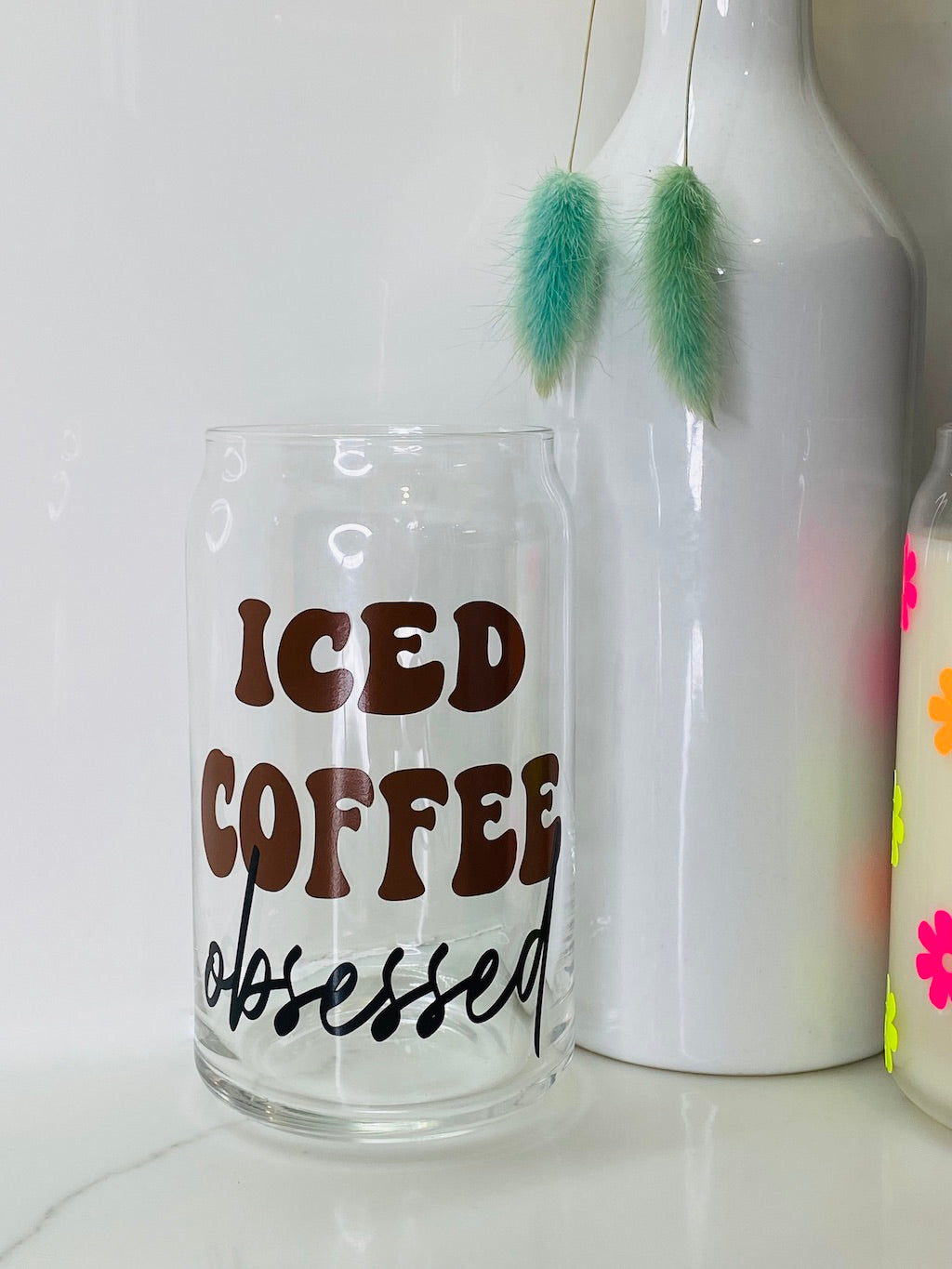 Iced Coffee Obsessed Cute Glassware