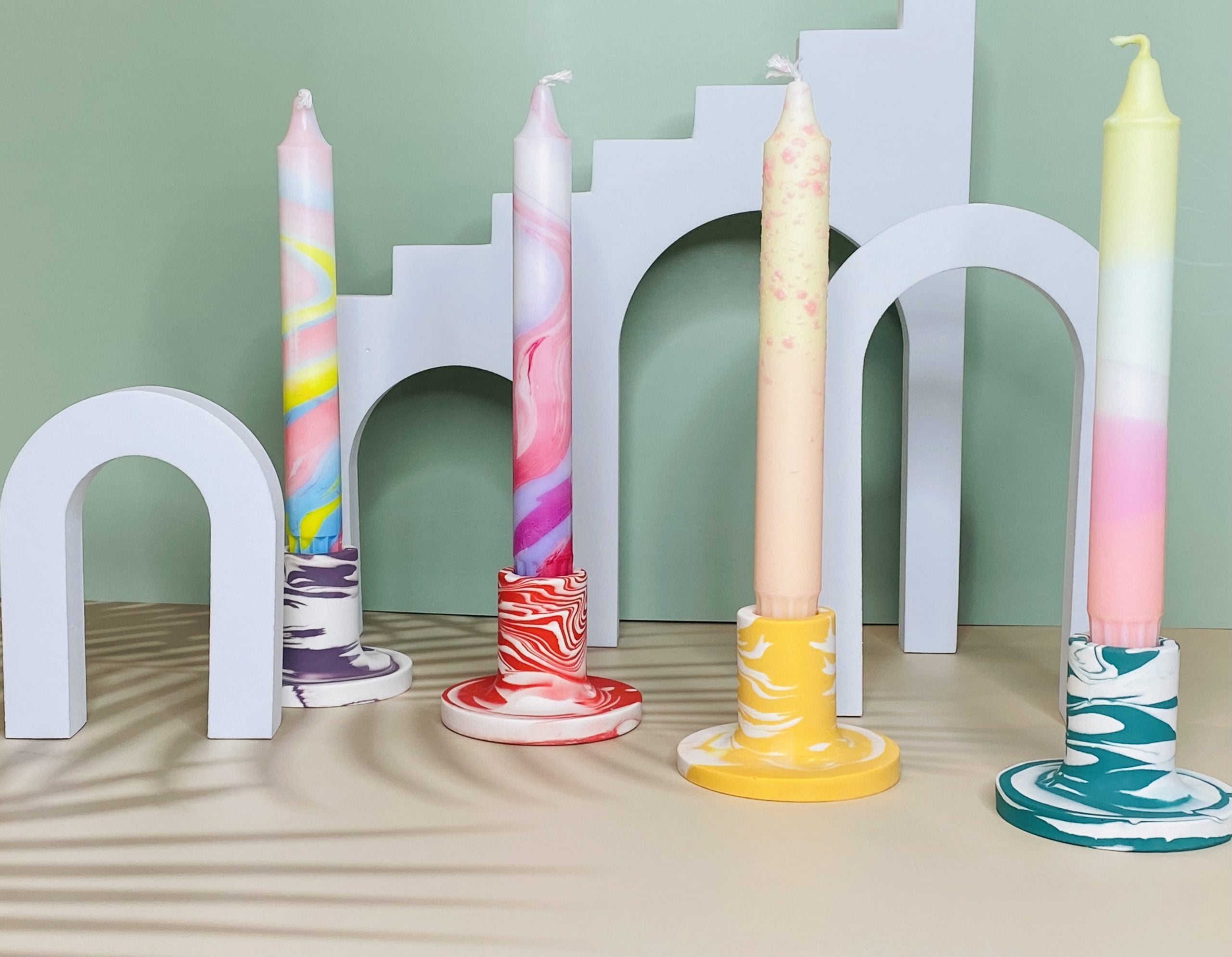 Marble Candle Holders_Sol Candles &amp; Scents