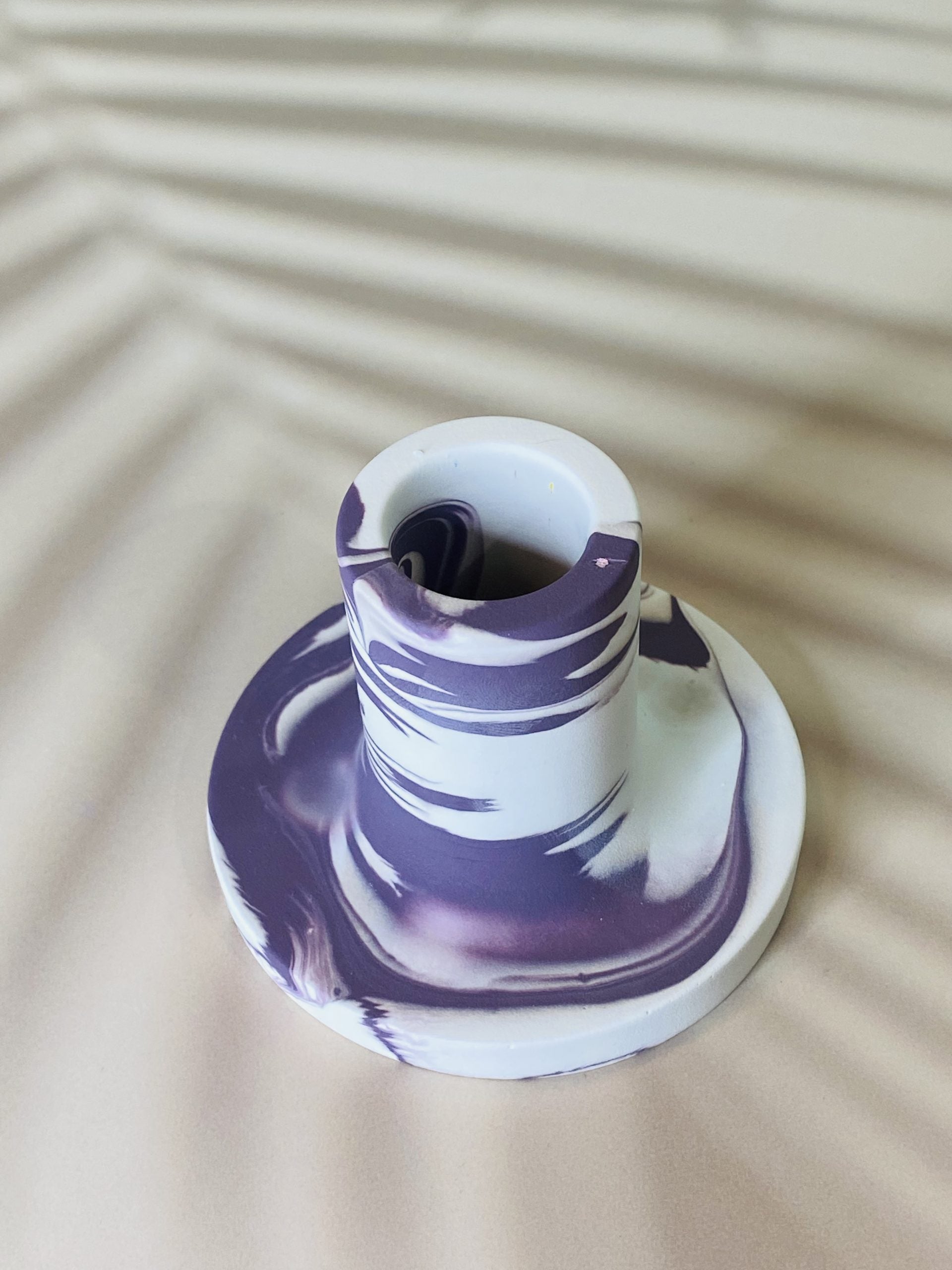 Jesmonite Marble Circular Candle Holder