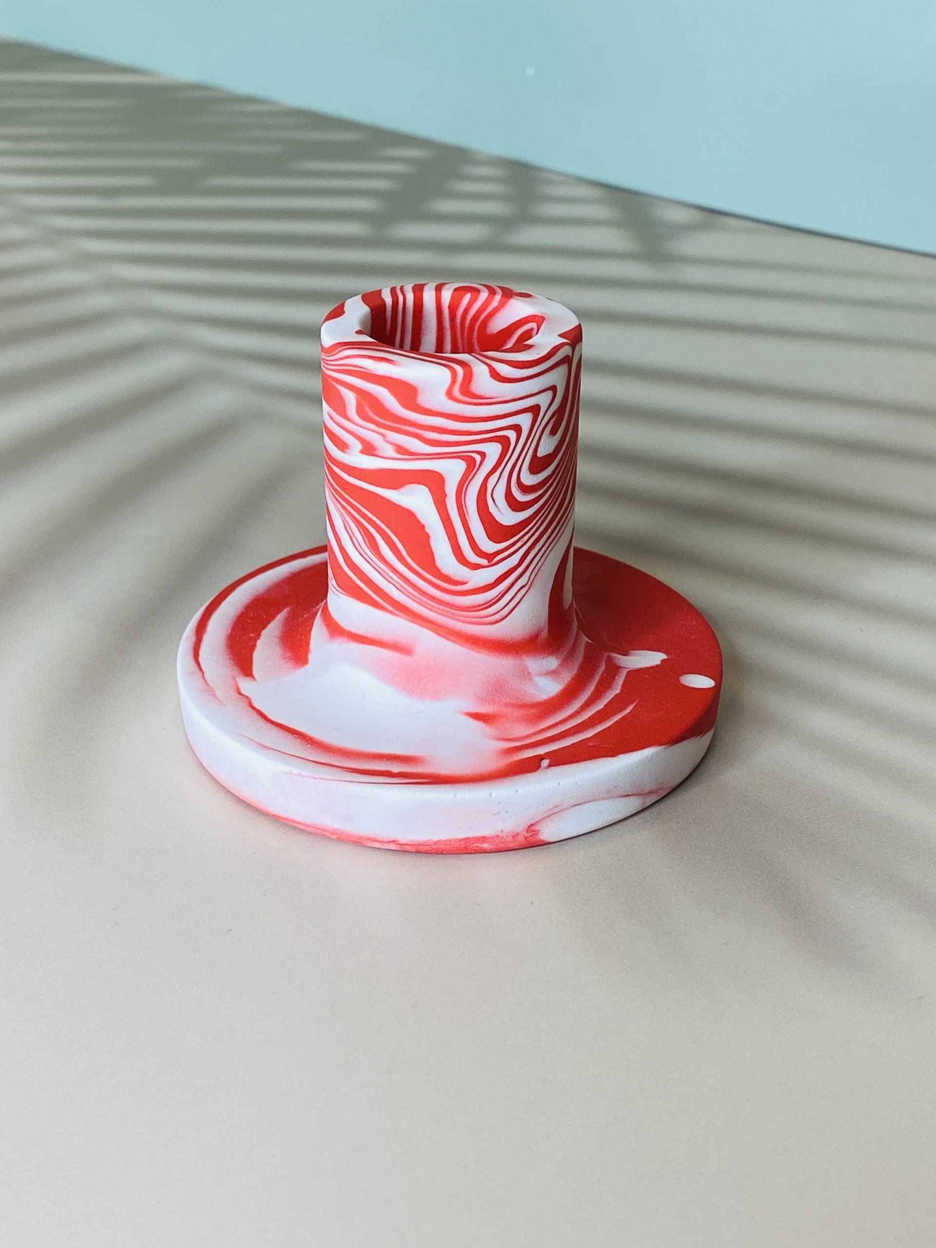 Jesmonite Marble Circular Candle Holder