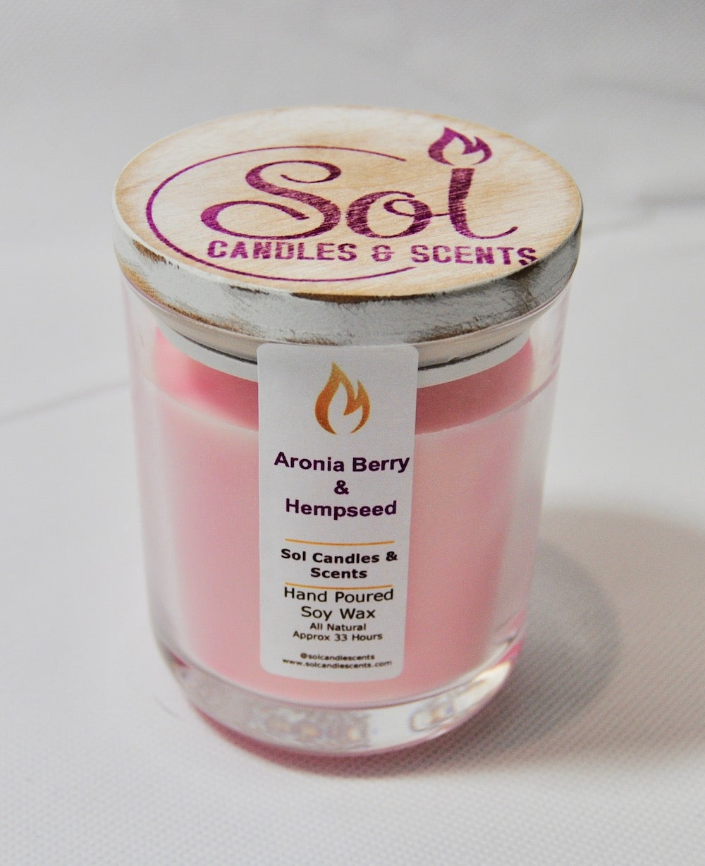 Aronia Berry &amp; Hempseed Soy Candle_Sol Candles &amp; Scents