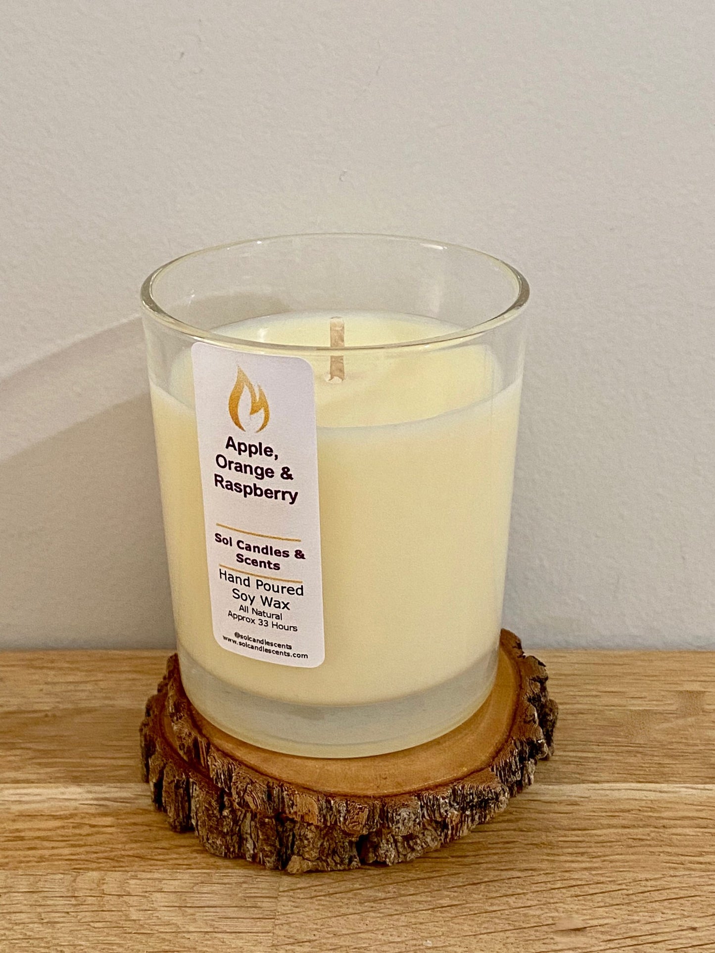 Apple Orange Raspberry Soy Candle_Sol Candles & Scents