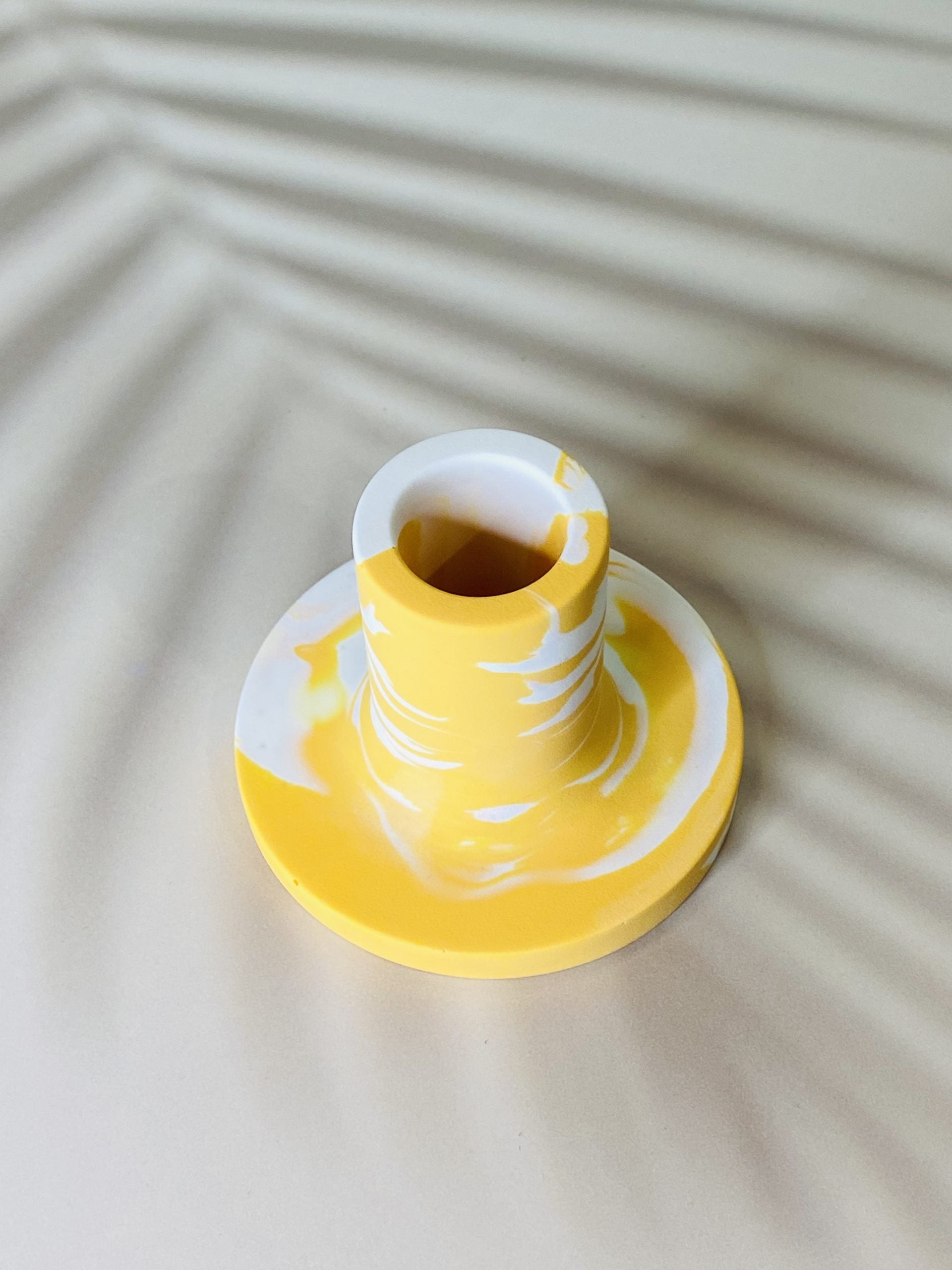 Jesmonite Marble Circular Candle Holder