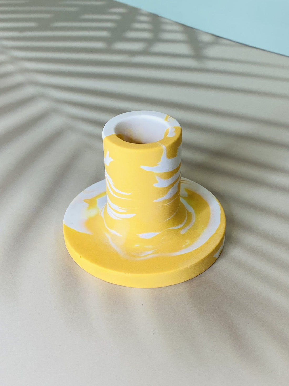 Jesmonite Marble Circular Candle Holder